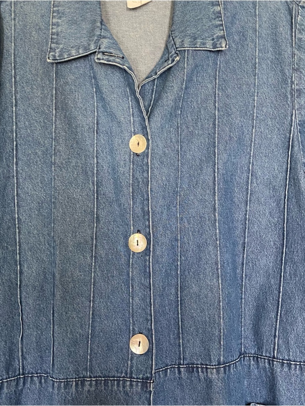 On The Rocks Blue Denim Lightweight Button-Front Jacket - Picture 6 of 7